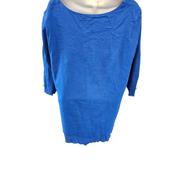 NWT CK 2X bright blue crew neck sweater career casual winter soft relaxed fit - Picture 2 of 7